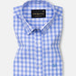 Garet Blue Check Half Sleeve Cotton Shirt - John Ellies