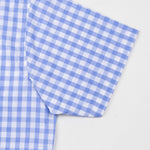 Garet Blue Check Half Sleeve Cotton Shirt - John Ellies