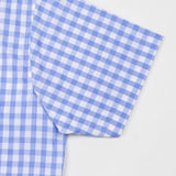 Garet Blue Check Half Sleeve Cotton Shirt - John Ellies