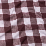 Plix Maroon Check Button Down Linen Shirt - John Ellies
