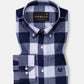 Plix Blue Check Button Down Linen Shirt - John Ellies