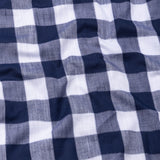 Plix Blue Check Button Down Linen Shirt - John Ellies