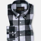 Plix Green Check Button Down Linen Shirt - John Ellies