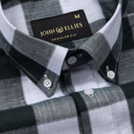 Plix Green Check Button Down Linen Shirt - John Ellies
