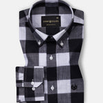 Plix Black Check Button Down Linen Shirt - John Ellies