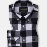 Plix Black Check Button Down Linen Shirt - John Ellies