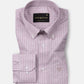 Haba Purple Stripes Button Down Linen Shirt - John Ellies