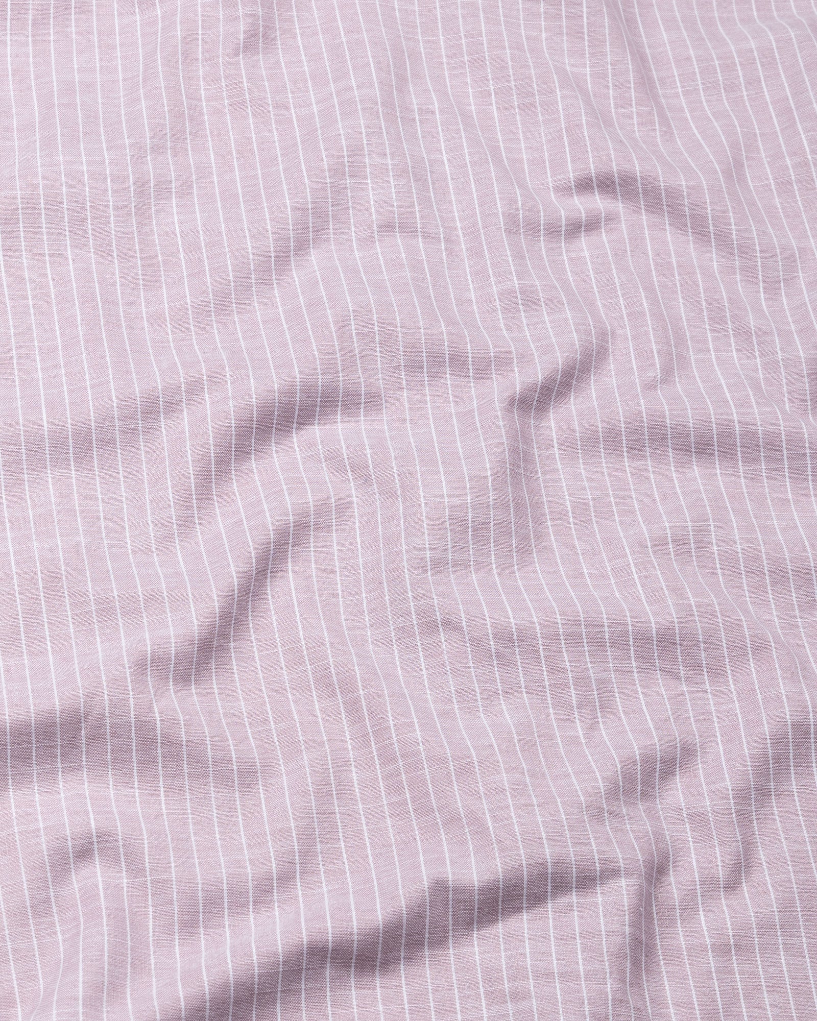 Haba Purple Stripes Button Down Linen Shirt - John Ellies