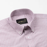 Haba Purple Stripes Button Down Linen Shirt - John Ellies