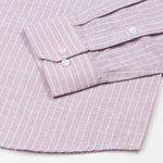 Haba Purple Stripes Button Down Linen Shirt - John Ellies