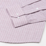 Haba Purple Stripes Button Down Linen Shirt - John Ellies
