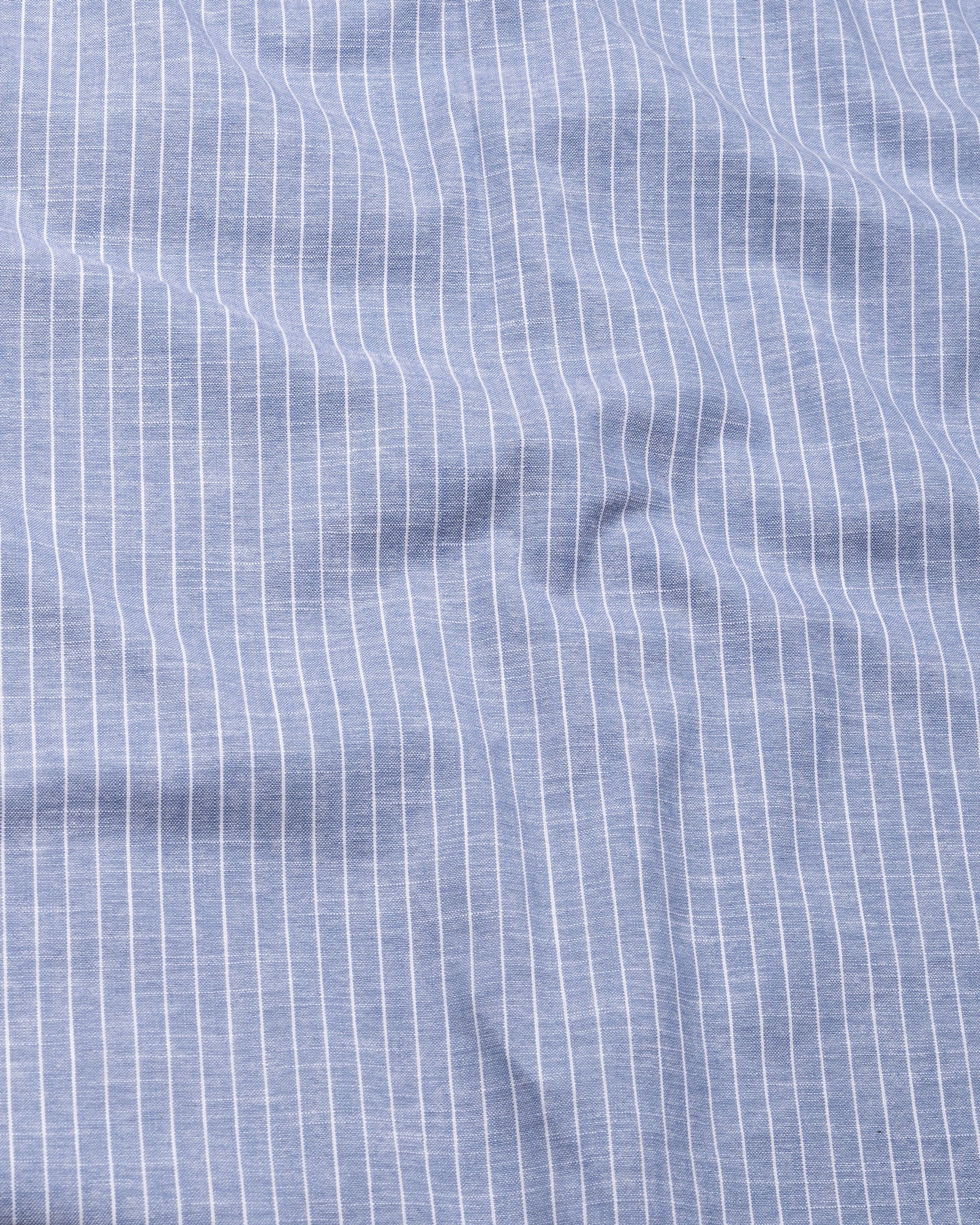 Haba Blue Stripes Button Down Linen Shirt - John Ellies