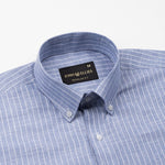 Haba Blue Stripes Button Down Linen Shirt - John Ellies