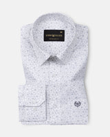 Leeds Silver Cotton Printed Shirt