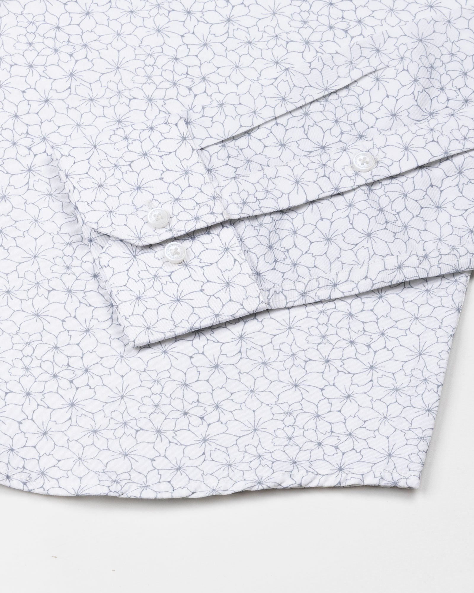 Leeds Silver Cotton Printed Shirt - John Ellies