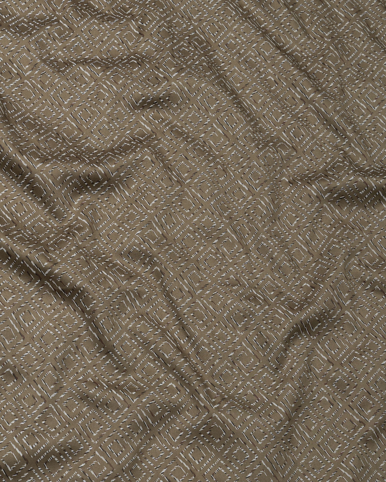 Leeds Brown Cotton Printed Shirt - John Ellies