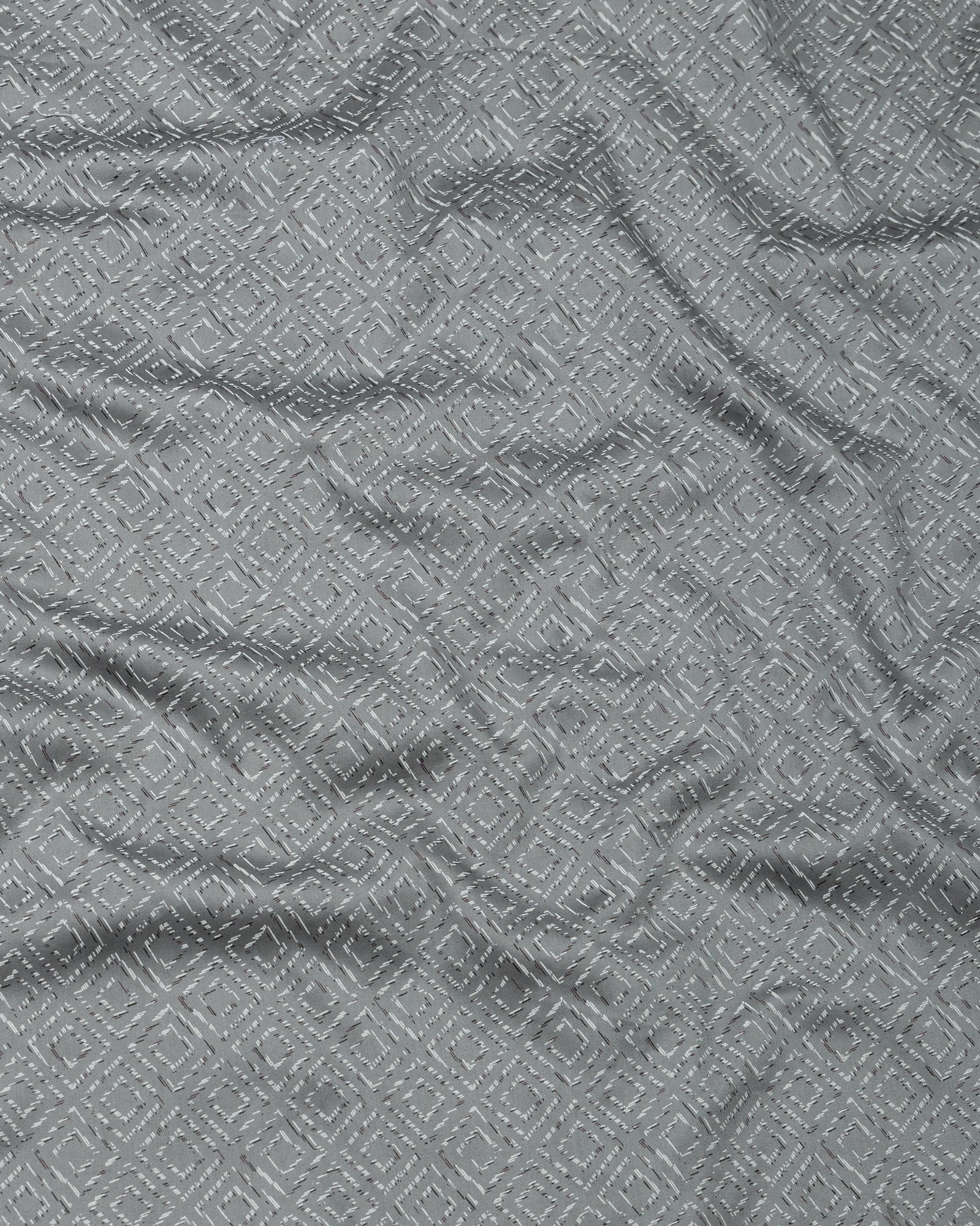 Leeds Grey Cotton Printed Shirt - John Ellies