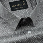 Leeds Grey Cotton Printed Shirt - John Ellies