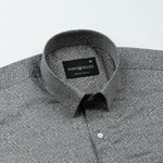 Leeds Grey Cotton Printed Shirt - John Ellies