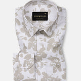 Gazan Cream Cotton Printed Shirt - John Ellies