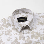 Gazan Cream Cotton Printed Shirt - John Ellies