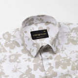 Gazan Cream Cotton Printed Shirt - John Ellies