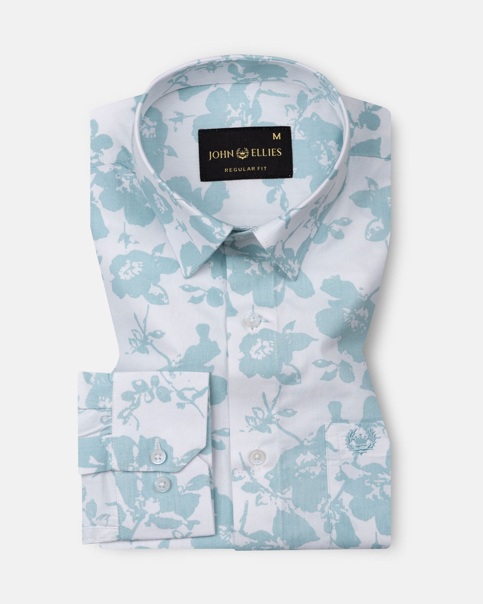 Gazan Blue Cotton Printed Shirt - John Ellies