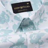 Gazan Blue Cotton Printed Shirt - John Ellies