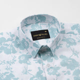 Gazan Blue Cotton Printed Shirt - John Ellies