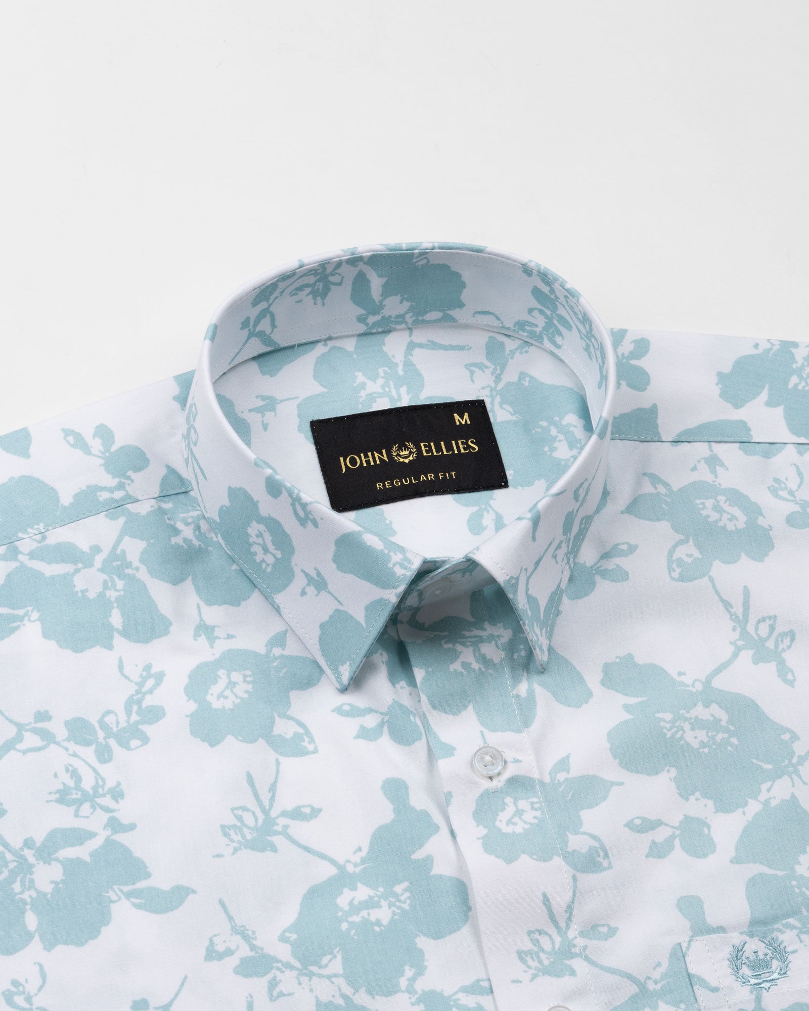 Gazan Blue Cotton Printed Shirt - John Ellies