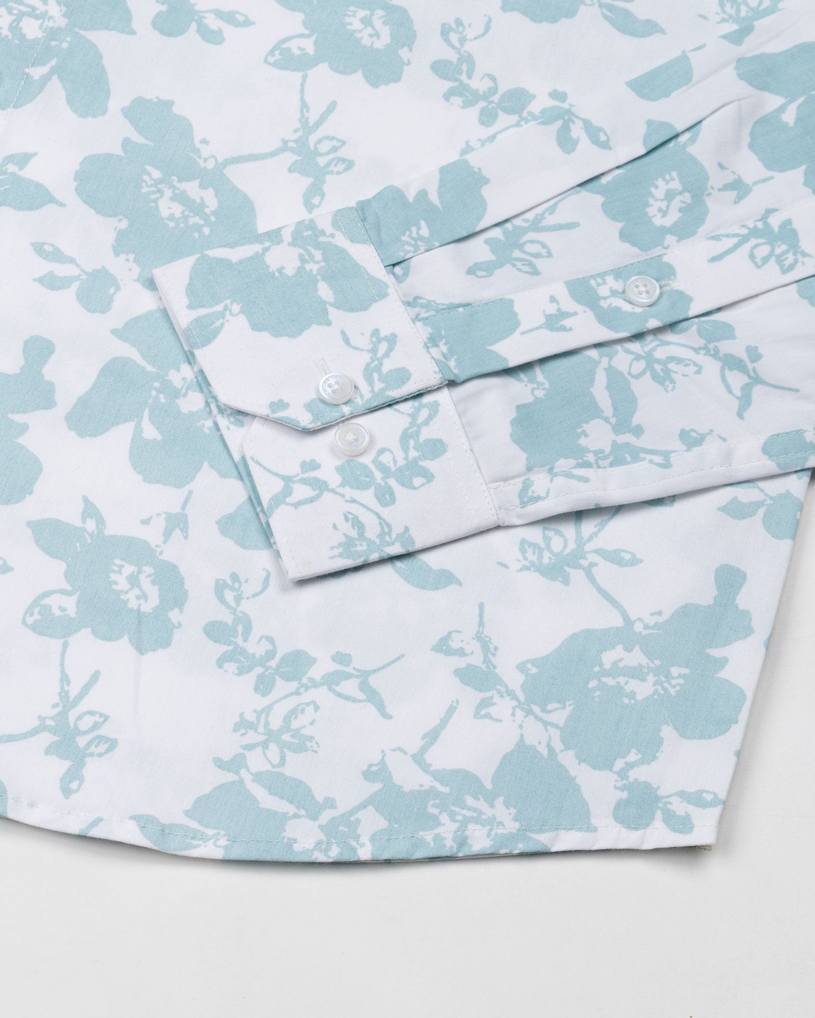 Gazan Blue Cotton Printed Shirt - John Ellies