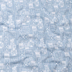 Gazan Blue Cotton Geometric Printed Shirt - John Ellies