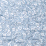 Gazan Blue Cotton Geometric Printed Shirt - John Ellies