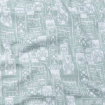 Gazan Olive Cotton Geometric Printed Shirt - John Ellies