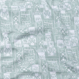 Gazan Olive Cotton Geometric Printed Shirt - John Ellies