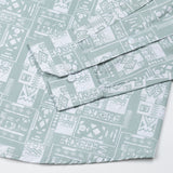 Gazan Olive Cotton Geometric Printed Shirt - John Ellies