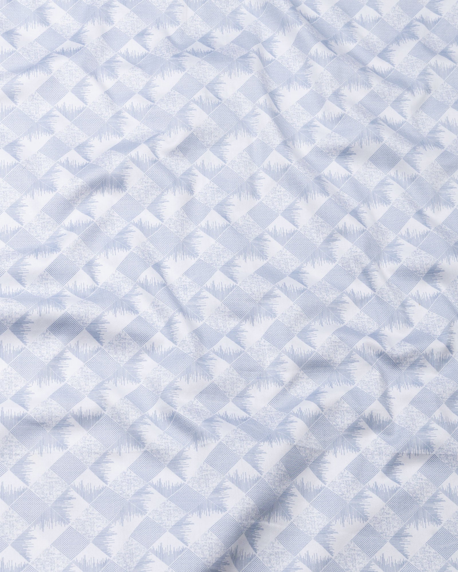 Gazan Steel Blue Cotton Printed Shirt - John Ellies