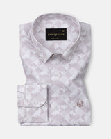 Gazan Beige Cotton Printed Shirt