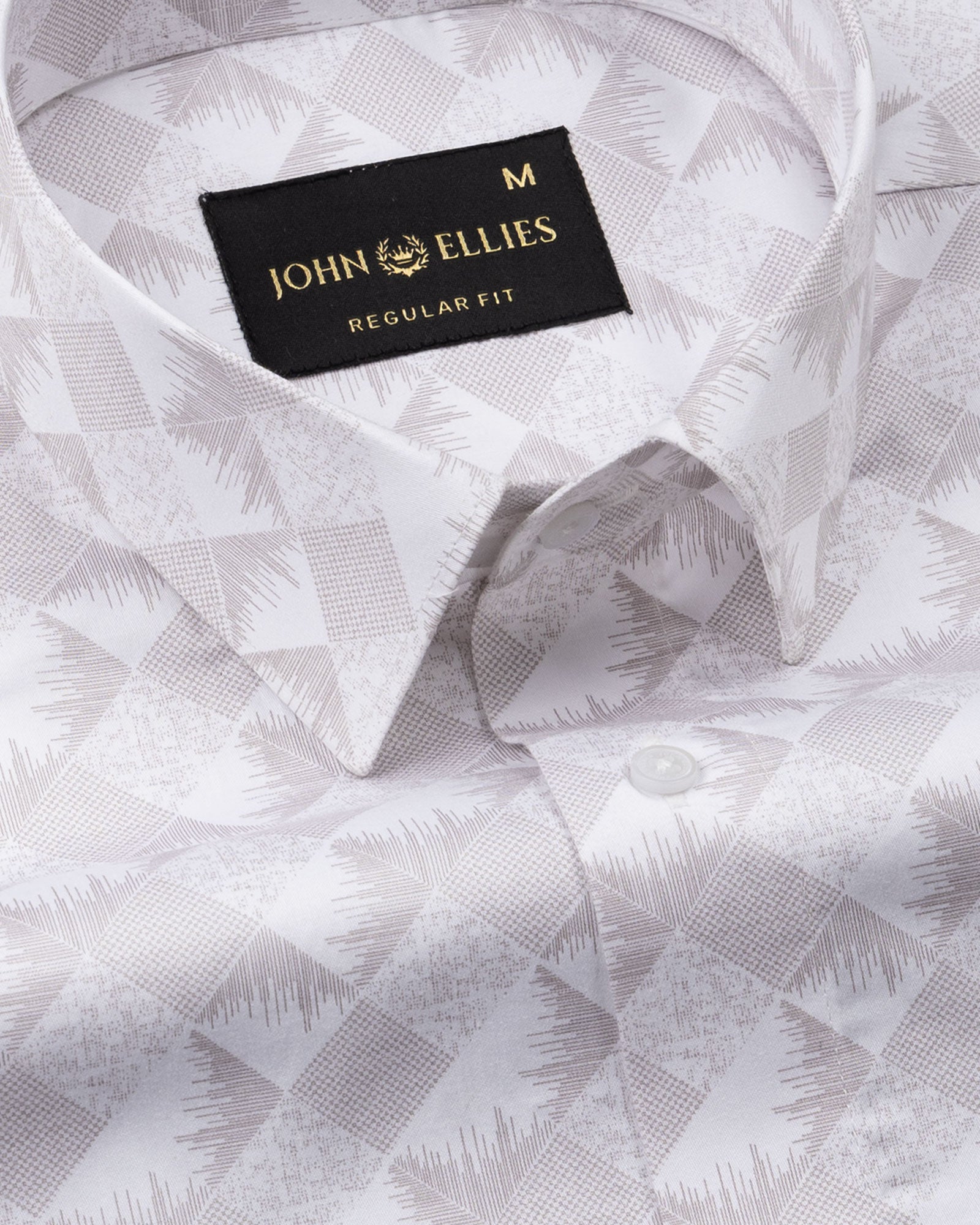 Gazan Beige Cotton Printed Shirt - John Ellies
