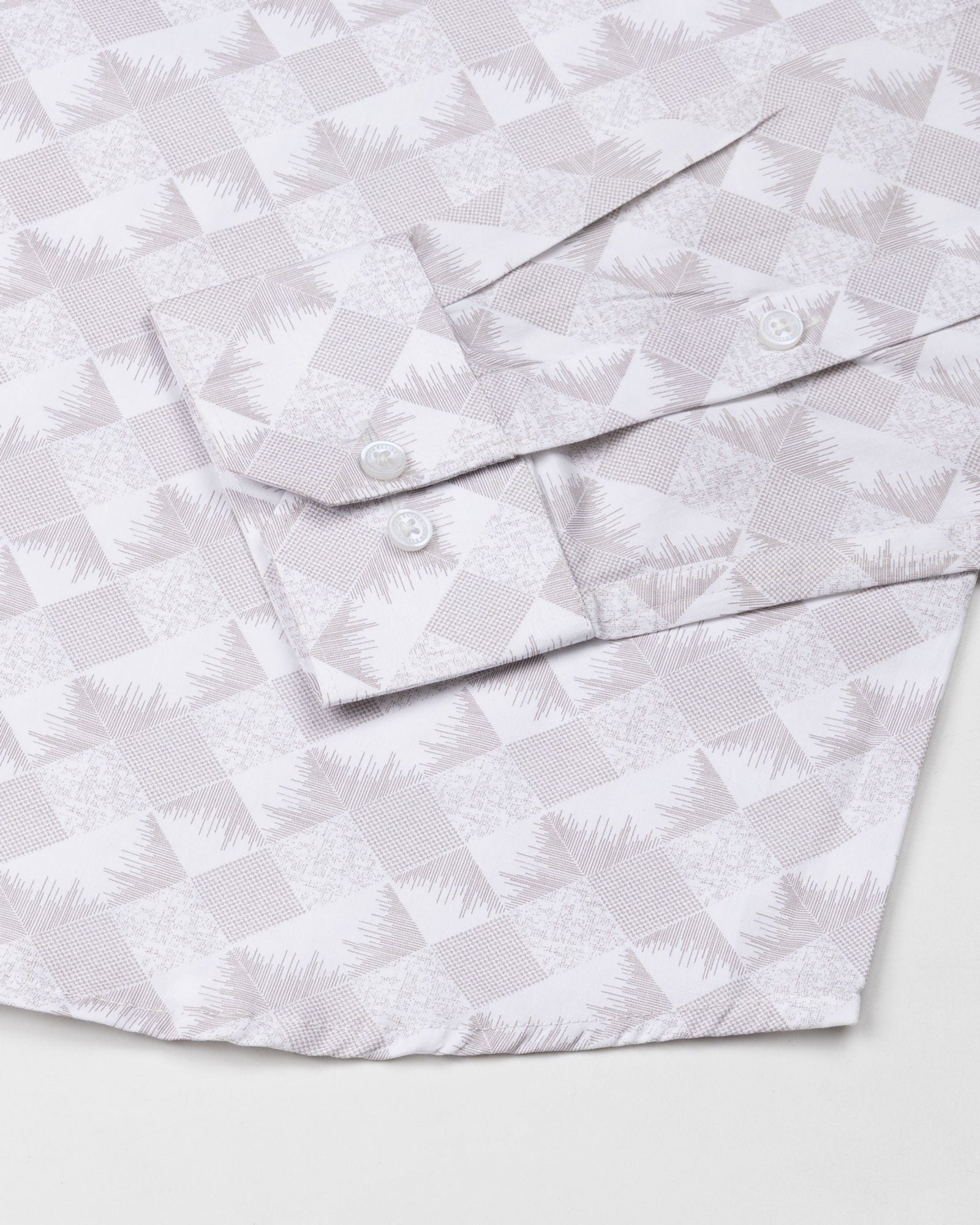 Gazan Beige Cotton Printed Shirt - John Ellies