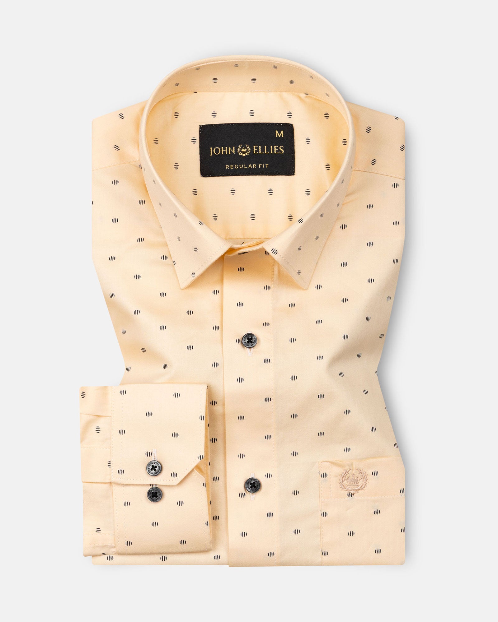 Leeds Orange Cotton Printed Shirt - John Ellies