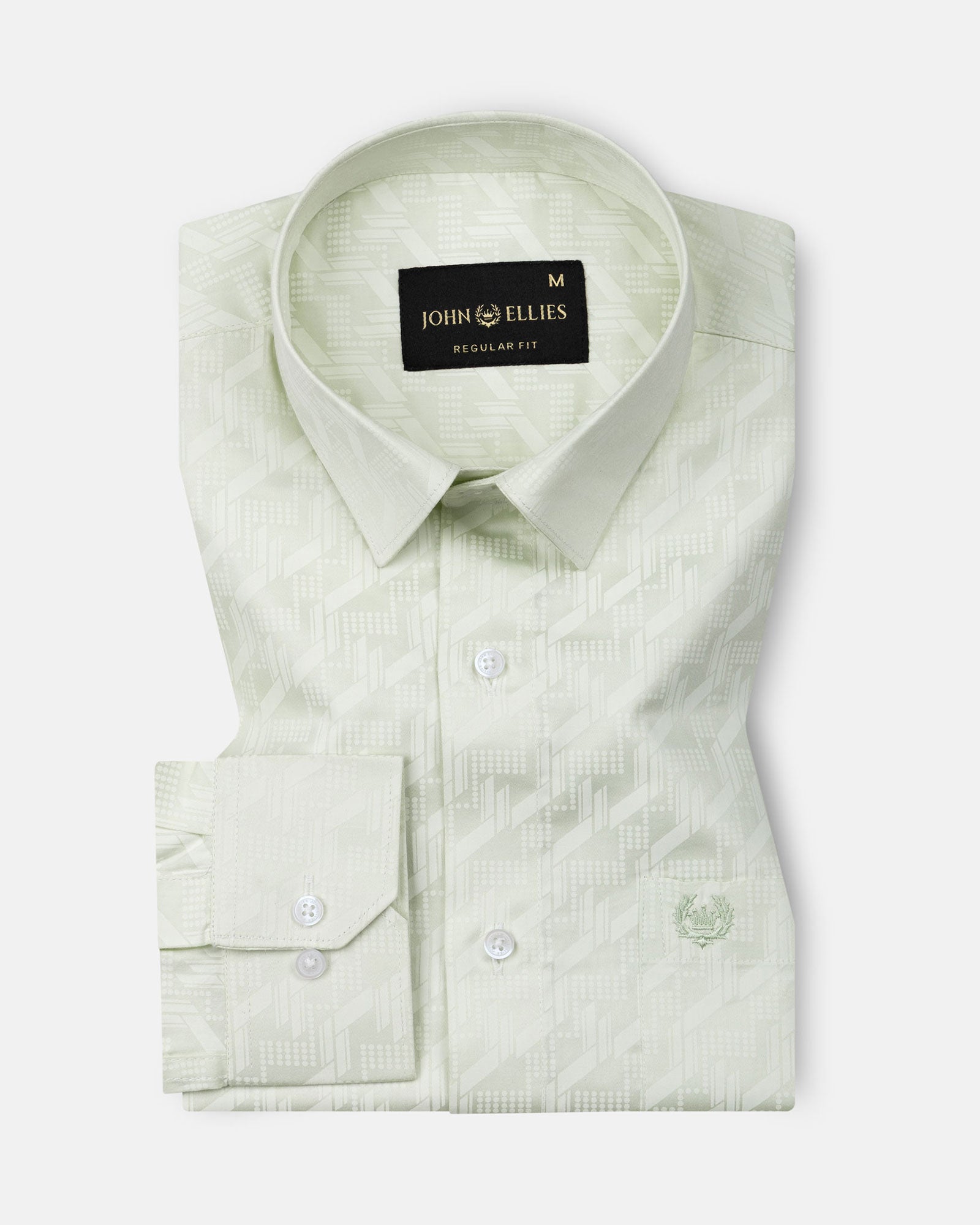 Leeds Lime Cotton Printed Shirt - John Ellies