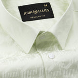 Leeds Lime Cotton Printed Shirt - John Ellies