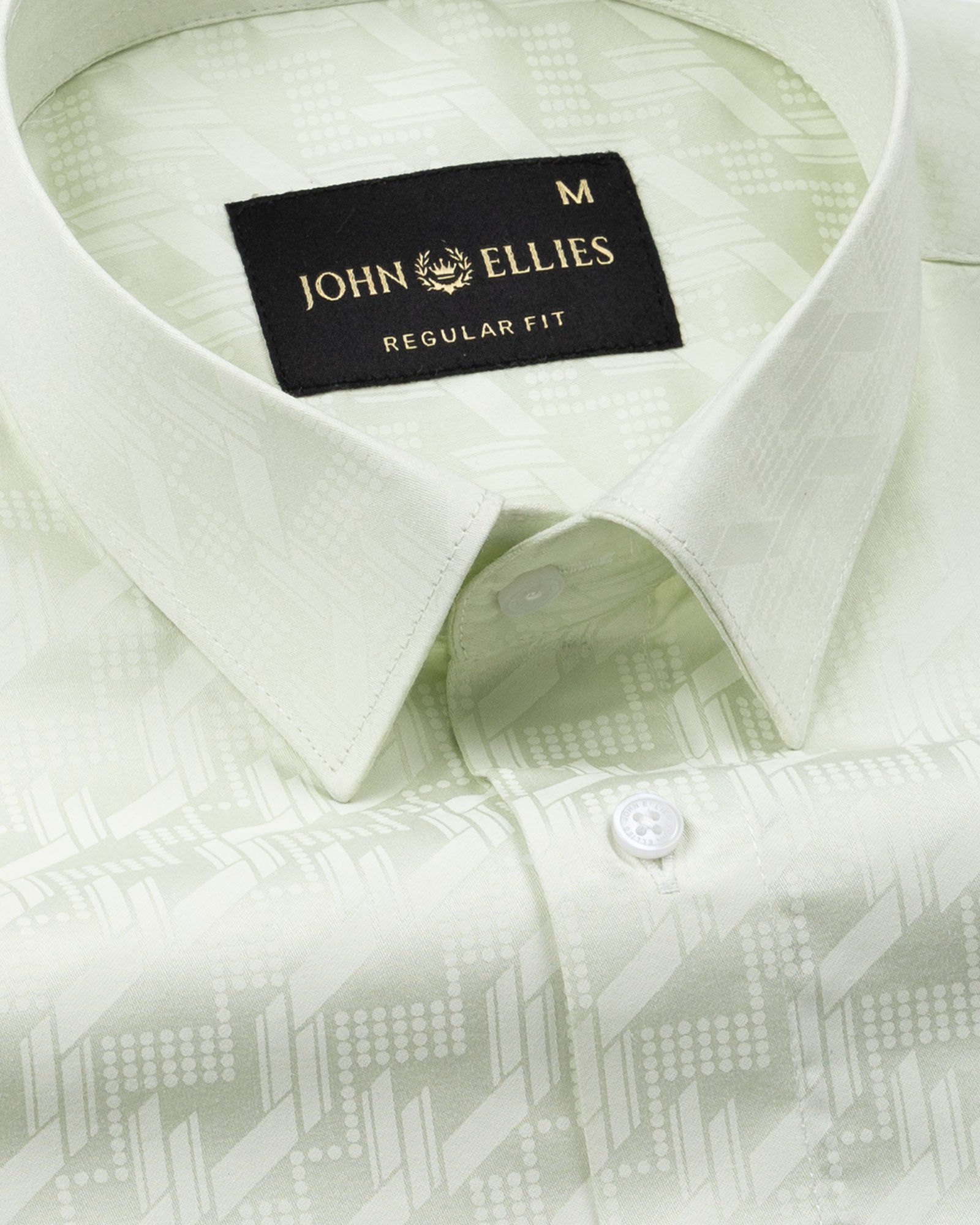 Leeds Lime Cotton Printed Shirt - John Ellies