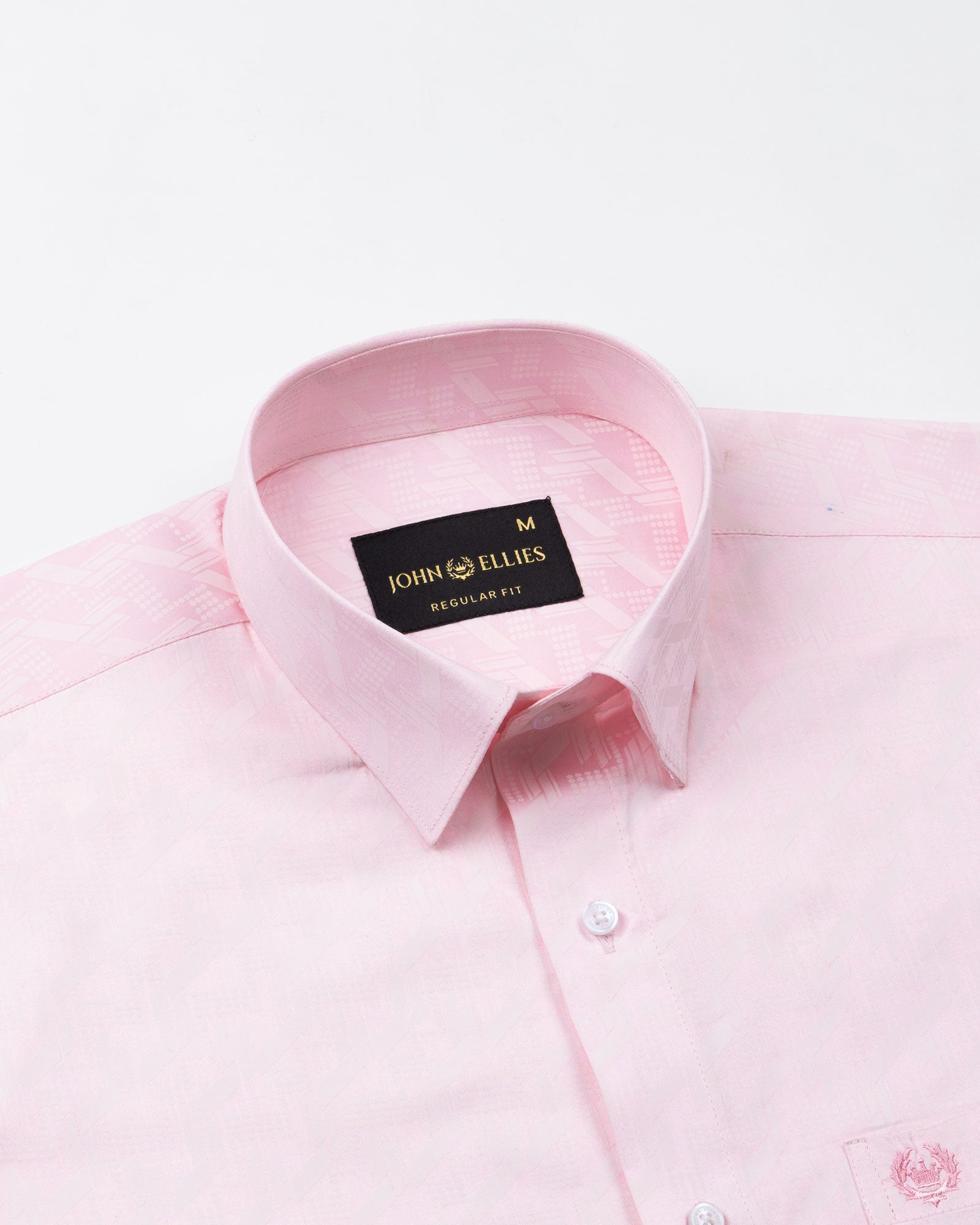 Leeds Pink Cotton Printed Shirt - John Ellies