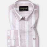 Zaretti Pink Stripe Cotton Shirt - John Ellies