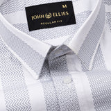 Zaretti Grey Stripe Cotton Shirt - John Ellies