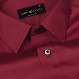 Dark Red Premium Cotton Formal Shirt