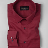 Dark Red Premium Cotton Formal Shirt