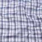 Morlae White Linen Blend Check Shirt - John Ellies